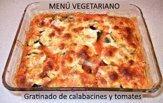 Gratinado de calabacines y tomates