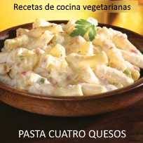 Recetas de cocina vegetarianas: pasta cuatro quesos