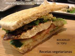 Bocadillo de tofu ahumado - Recetas vegetarianas